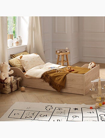 Cama convertible 140x70 - Little Big Bed en madera, decoración roble - SAUTHON