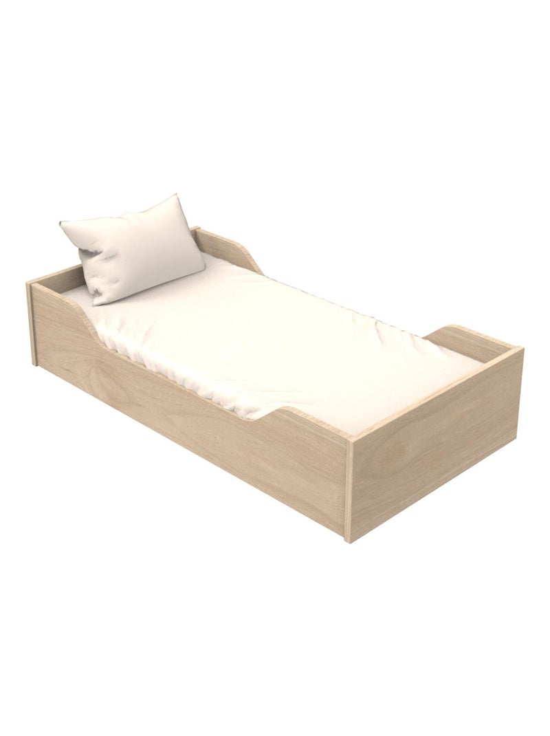 Cama convertible 140x70 - Little Big Bed en madera, decoración roble - SAUTHON Marrón - Kiabi