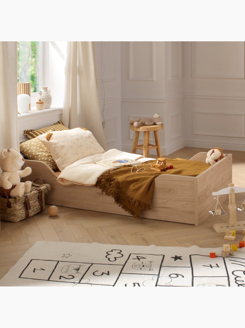 Cama convertible 140x70 - Little Big Bed en madera, decoración roble - SAUTHON Marrón - Kiabi