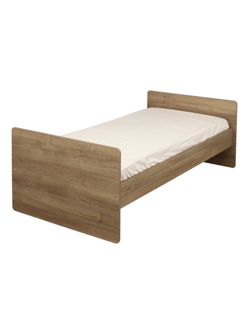 Cama de 120x60, convertible en 90x190, decoración en madera de roble - SAUTHON - Kiabi