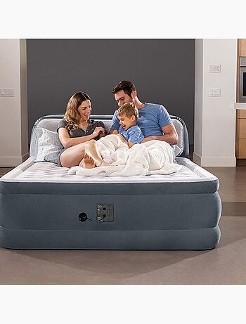 Cama de aire intex con cabecero dura-beam deluxe ultra plush queen