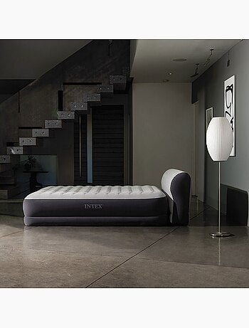 Cama de aire intex con cabecero dura-beam deluxe ultra plush queen