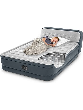 Cama de aire intex con cabecero dura-beam deluxe ultra plush queen
