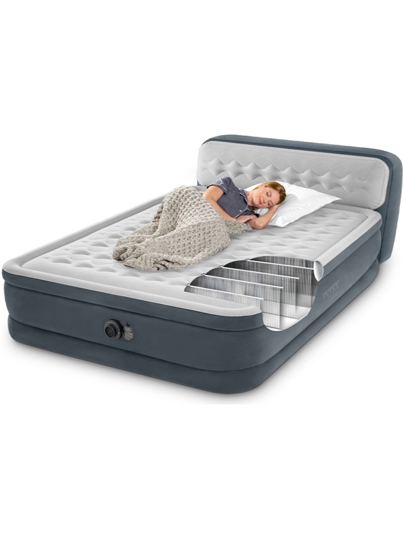 Cama de aire intex con cabecero dura-beam deluxe ultra plush queen Gris - Kiabi