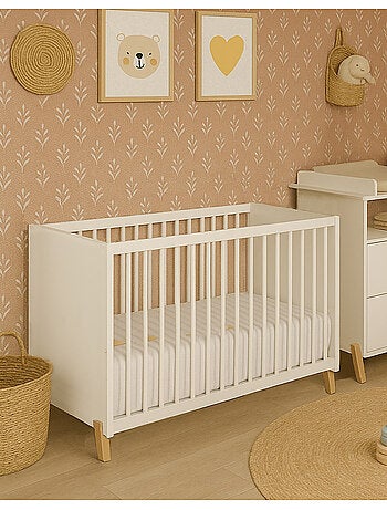 Cama de bebé de 120 x 60 sobre patas de madera - BABYPRICE
