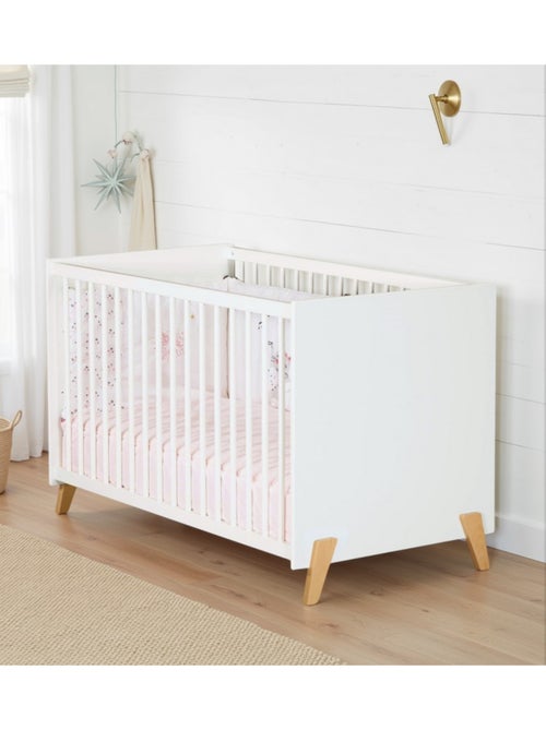 Cama de bebé de 120 x 60 sobre patas de madera - BABYPRICE - Kiabi Cama de bebé de 120 x 60 sobre patas de madera - BABYPRICE - Kiabi