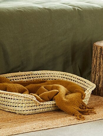 Cama de mimbre para perros