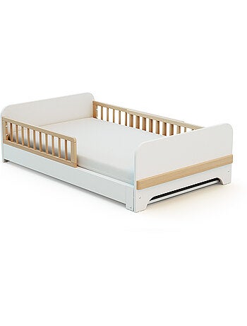 Cama de suelo infantil extensible de madera 80x140-165-190 carrousel con colchón