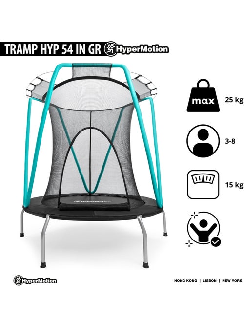 Cama elástica de jardín con red y cremallera 137cm HyperMotion - Kiabi