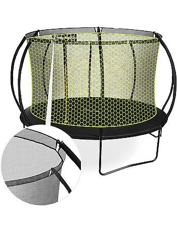 Cama elástica de jardín con red y escalera 366cm hypermotion