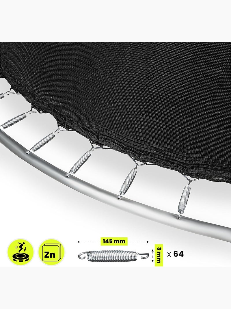 Cama elástica de jardín con red y escalera 366cm HyperMotion Negro - Kiabi