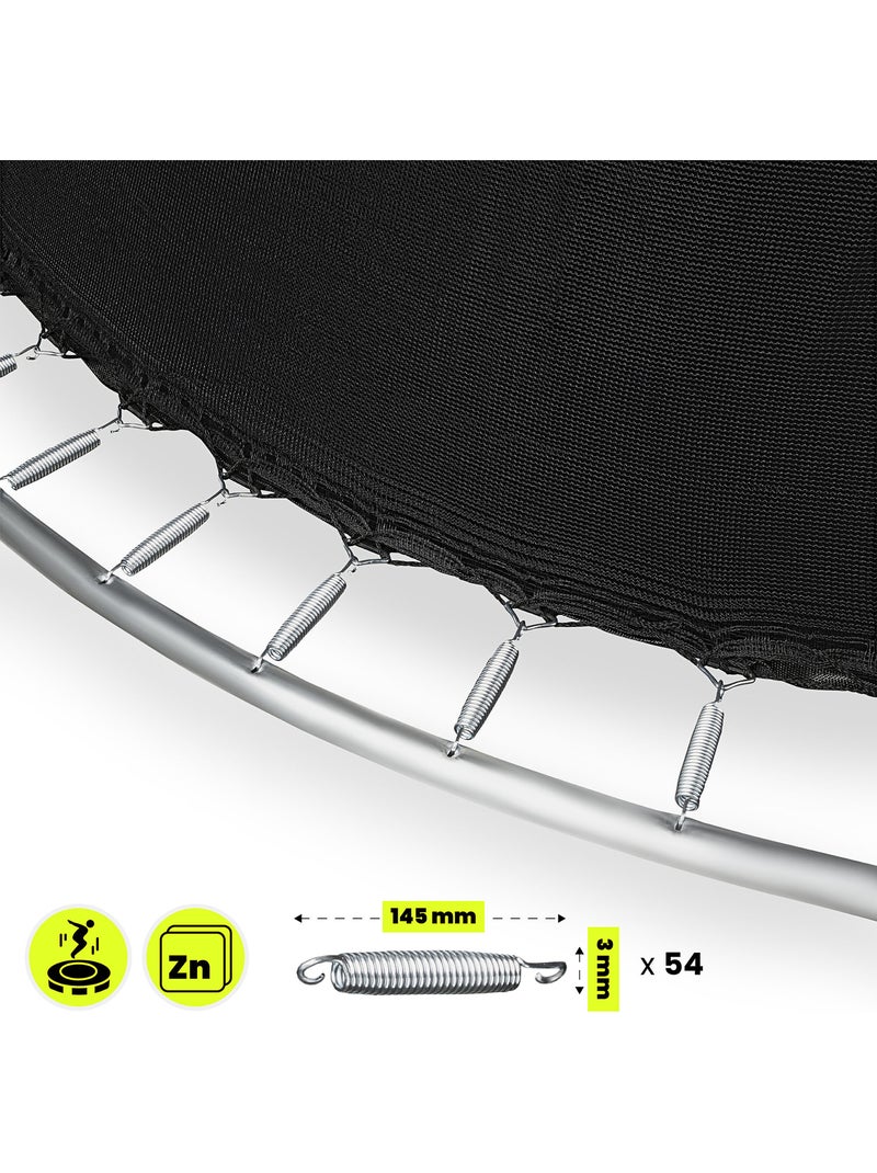 Cama elástica infantil con red y escalera 305cm HyperMotion Negro - Kiabi