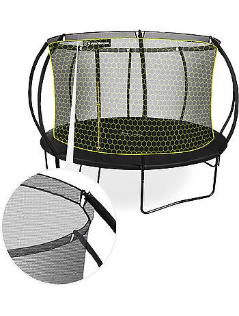 Cama elástica infantil con red y escalera 430cm hypermotion