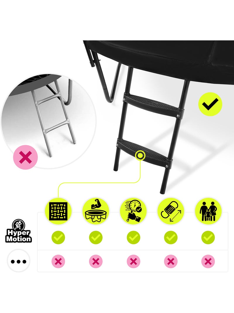 Cama elástica infantil con red y escalera 430cm HyperMotion Negro - Kiabi