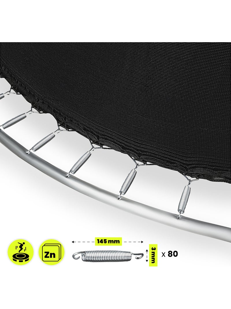 Cama elástica infantil con red y escalera 430cm HyperMotion Negro - Kiabi