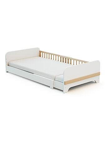 Cama infantil a ras de suelo extensible de madera 80x140–165–190 CARROUSEL