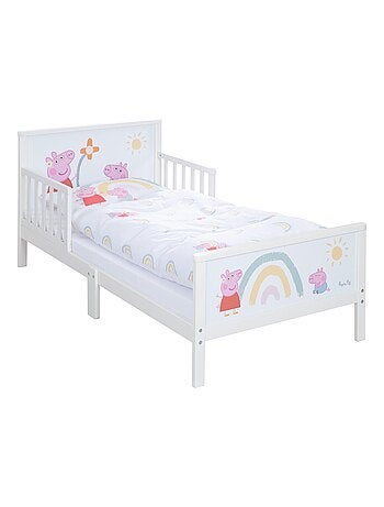Cama infantil con barreras de seguridad y ropa de cama - ROBA 'Peppa Pig'