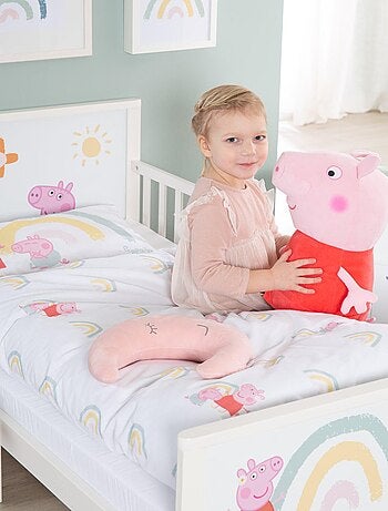 Cama infantil con barreras de seguridad y ropa de cama - ROBA 'Peppa Pig'
