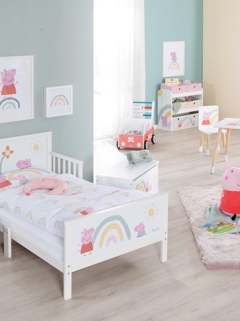 Cama infantil con barreras de seguridad y ropa de cama - ROBA 'Peppa Pig' Blanco Rosa Gris - Kiabi