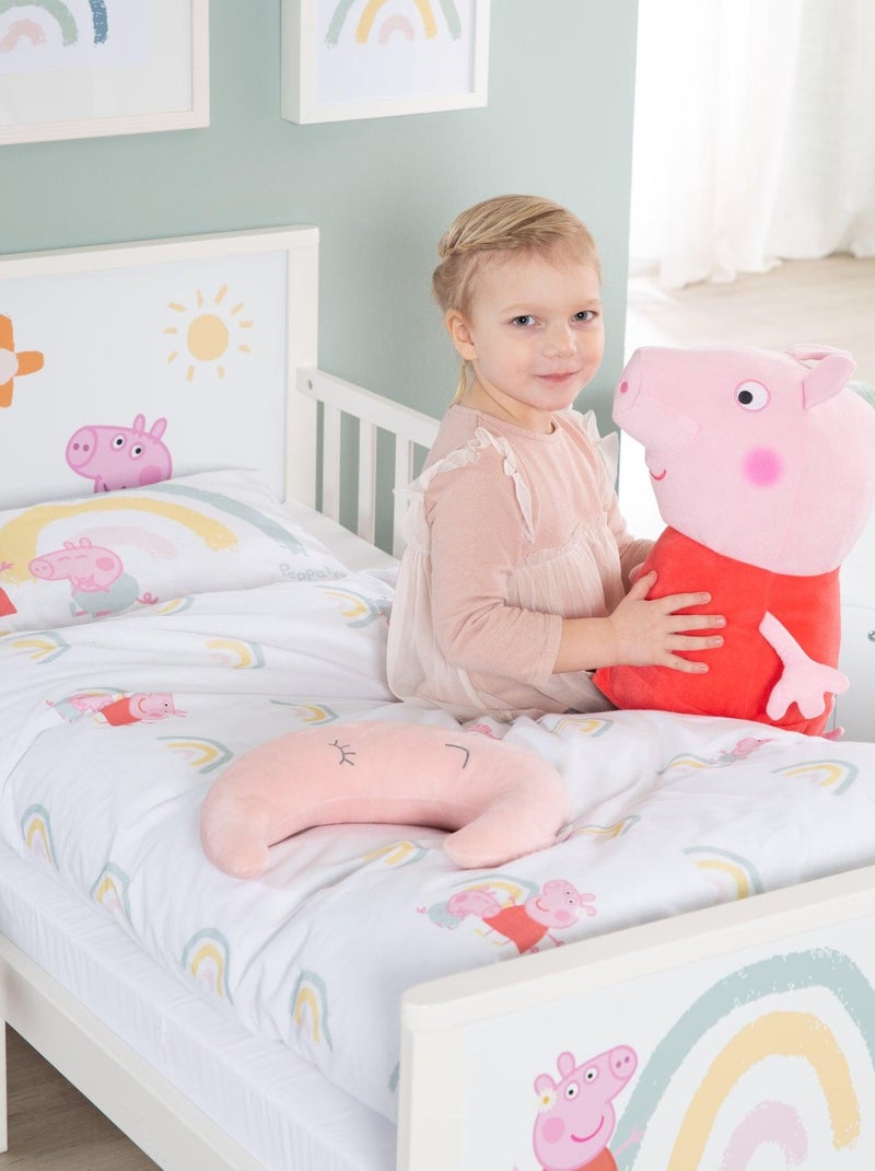 Cama infantil con barreras de seguridad y ropa de cama - ROBA 'Peppa Pig' Blanco Rosa Gris - Kiabi