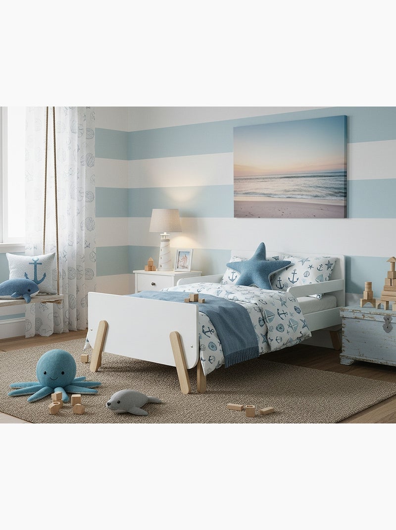 Cama infantil extensible de madera 80x140-165-190 pirate Blanco - Kiabi