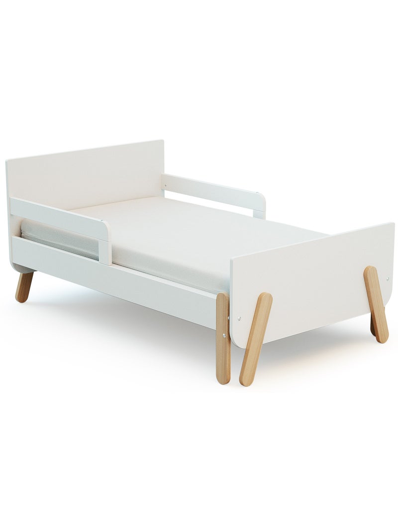 Cama infantil extensible de madera 80x140-165-190 pirate con colchón Blanco - Kiabi