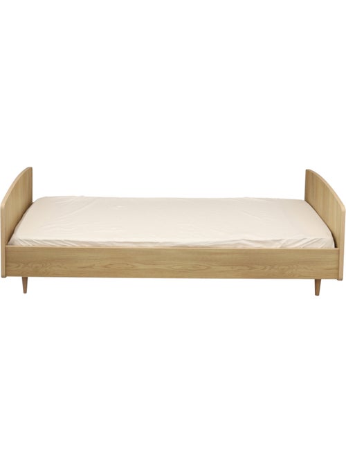 Cama junior de 190 x 90 cm con somier y colchón incluidos - decoración en madera de roble - SAUTHON - Kiabi