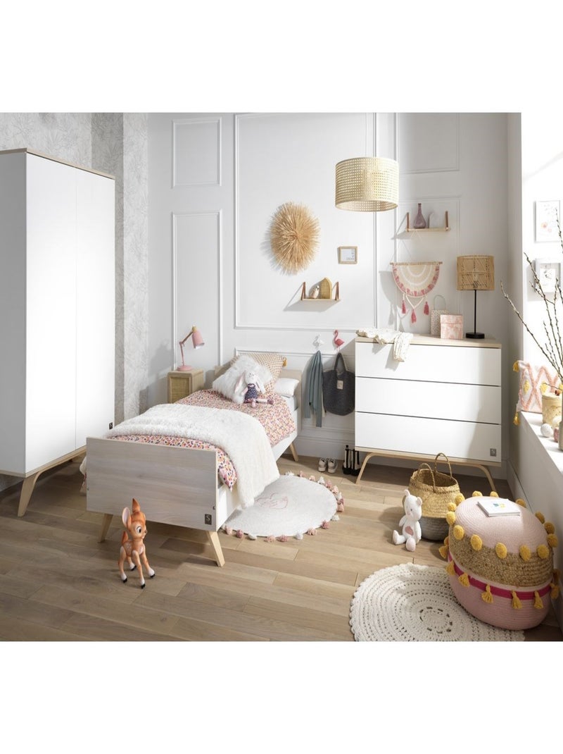 Cama juvenil 190x90cm en madera - SAUTHON Beige - Kiabi
