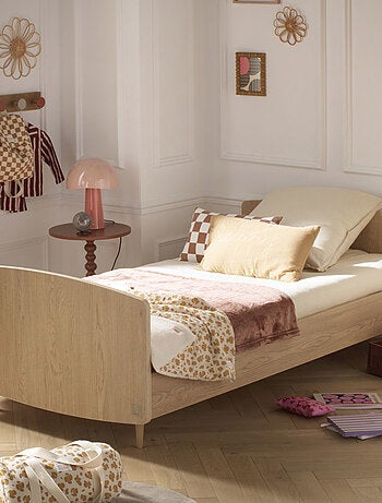 Cama juvenil 190x90cm en madera de roble - SAUTHON