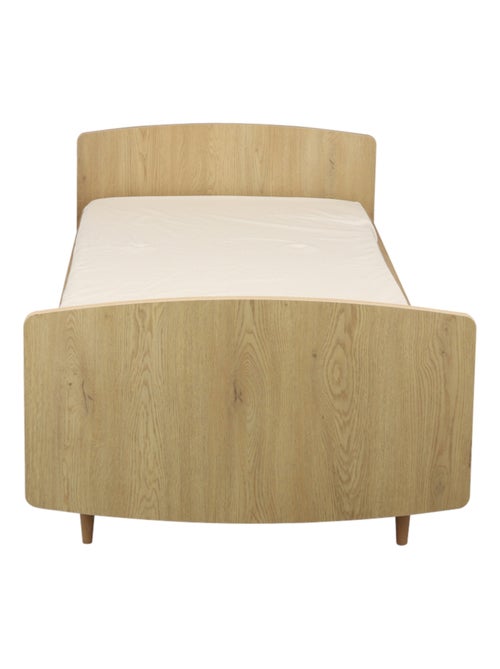 Cama juvenil 190x90cm en madera de roble - SAUTHON - Kiabi