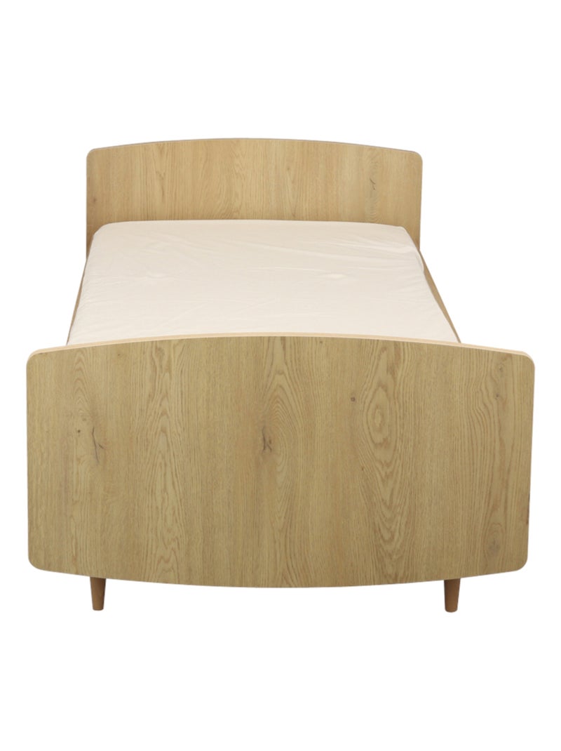 Cama juvenil 190x90cm en madera de roble - SAUTHON Marrón - Kiabi