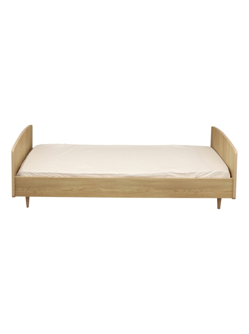 Cama juvenil 190x90cm en madera de roble - SAUTHON Marrón - Kiabi