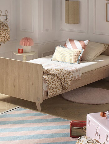 Cama juvenil 190x90cm en suave decoración de madera de - SAUTHON