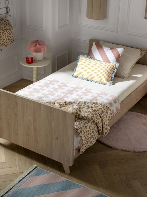 Cama juvenil 190x90cm en suave decoración de madera de - SAUTHON - Kiabi