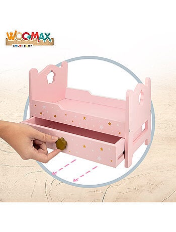 Cama madera para muñecas WOOMAX
