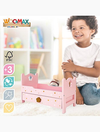 Cama madera para muñecas WOOMAX
