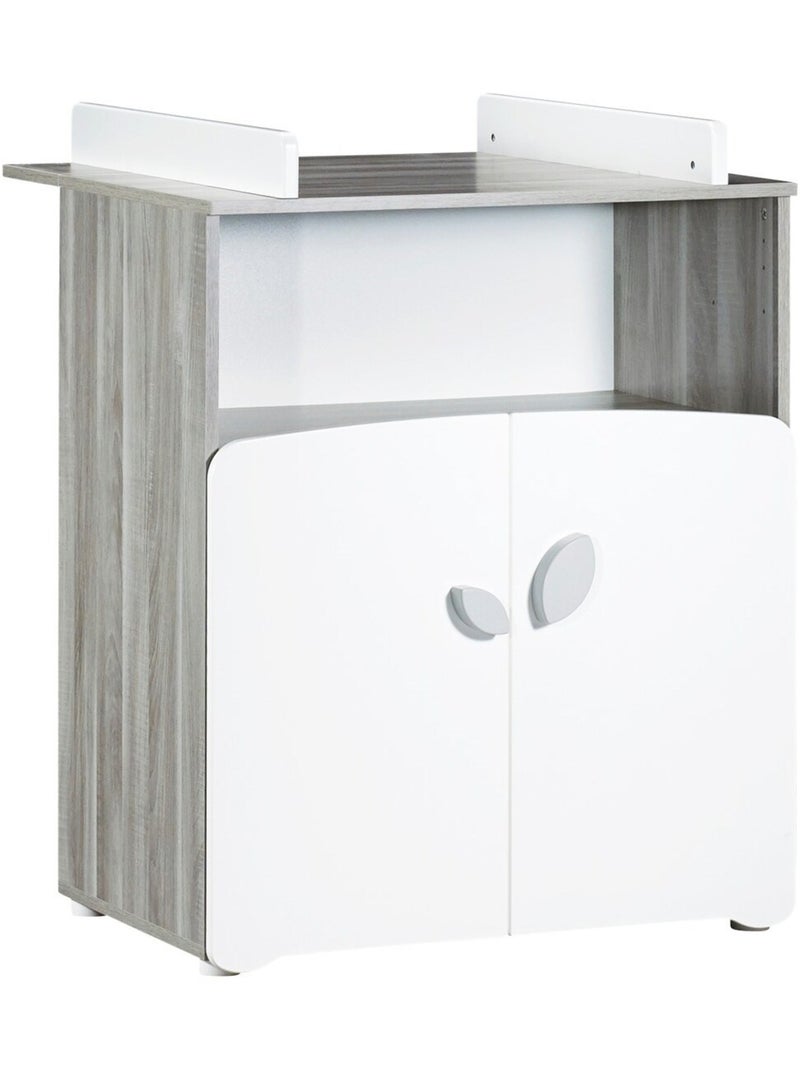 Cama trío y cambiador de madera - BABYPRICE Blanco - Kiabi
