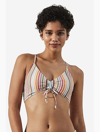 Camacho top de bikini a rayas penti