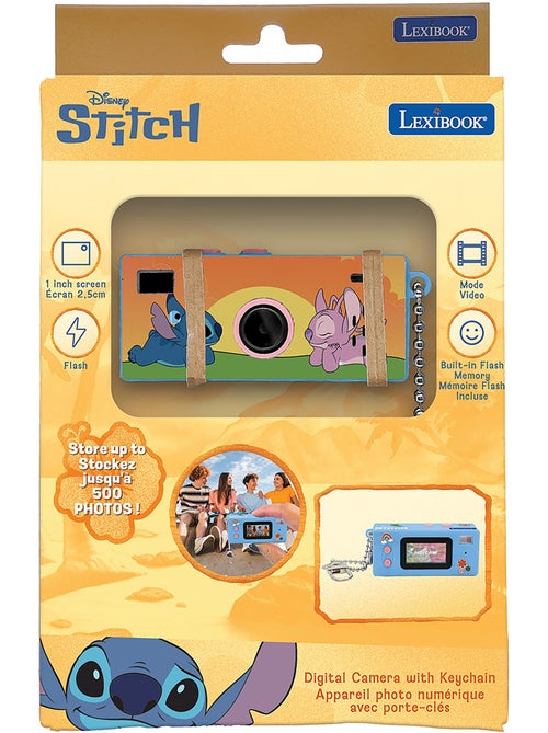 Cámara digital miniatura llavero stitch con memoria flash integrada - Kiabi Cámara digital miniatura llavero stitch con memoria flash integrada - Kiabi