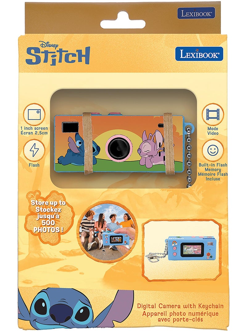 Cámara digital miniatura llavero stitch con memoria flash integrada Azul - Kiabi