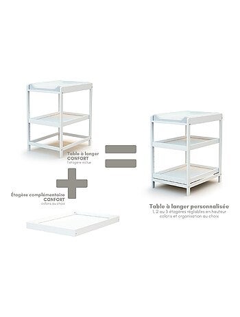 Cambiador bebé 1 estante CONFORT madera
