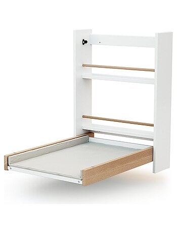 Cambiador bebé plegable pared con colchón EAZY madera