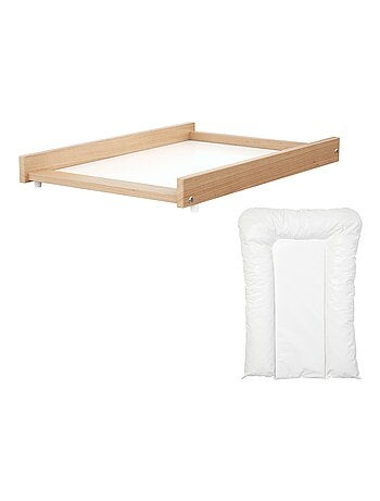 Cambiador con colchón para cuna bebé ESSENTIEL madera