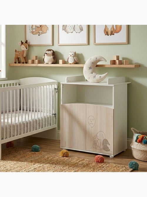 Cambiador con cómoda de 2 puertas y un hueco, con decoración efecto - BABYPRICE - Kiabi
