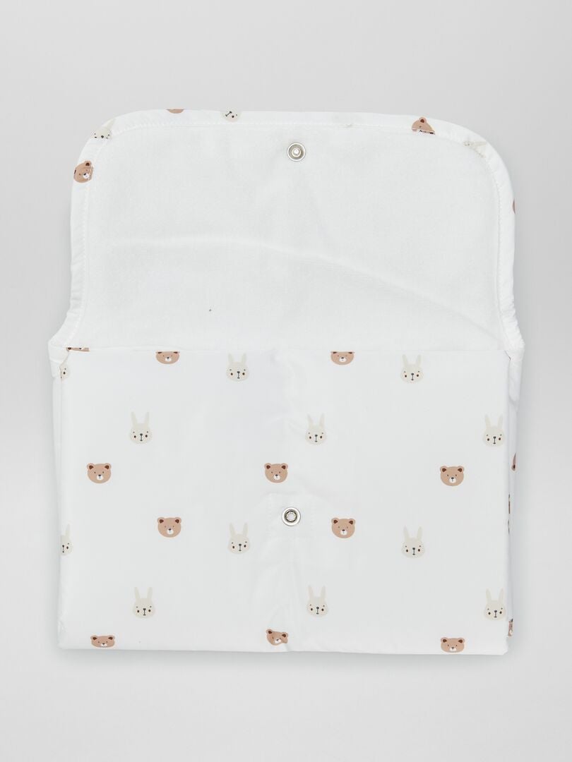 Cambiador con estampado de 'animales' BLANCO - Kiabi