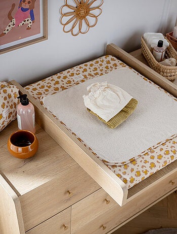 Cambiador de bebé con funda en doble gasa de algodón y - SAUTHON