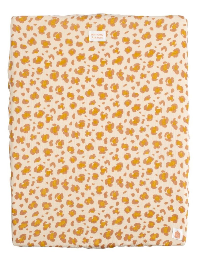 Cambiador de bebé con funda en doble gasa de algodón y - SAUTHON Beige/Rosa - Kiabi
