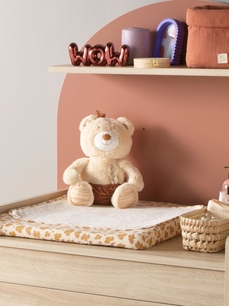 Cambiador de bebé con funda en doble gasa de algodón y - SAUTHON Beige/Rosa - Kiabi