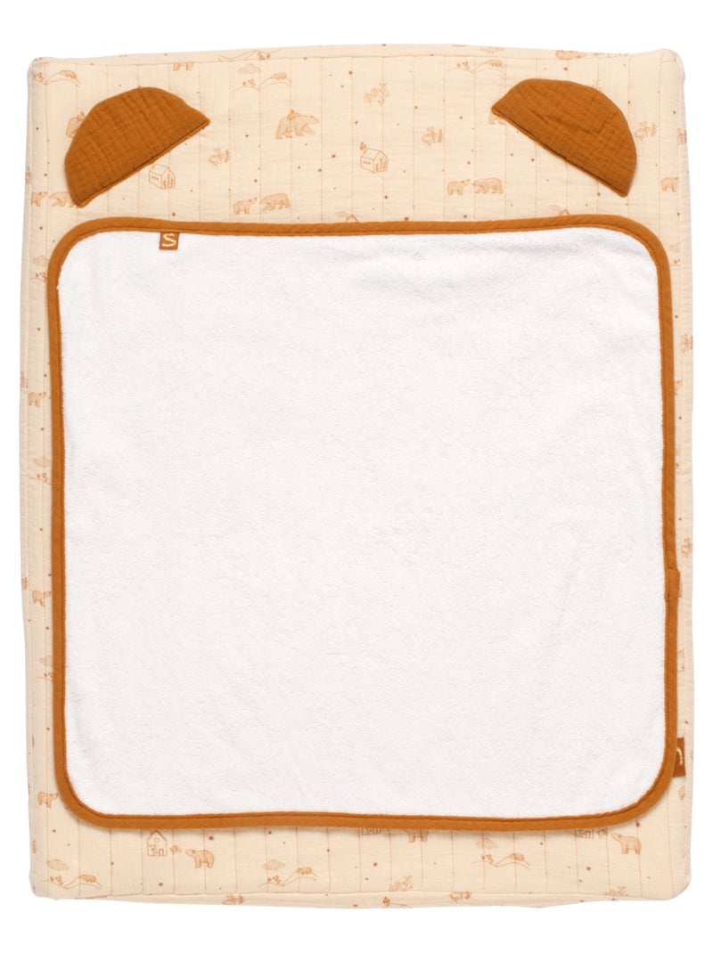 Cambiador de doble gasa de algodón y - SAUTHON Beige - Kiabi