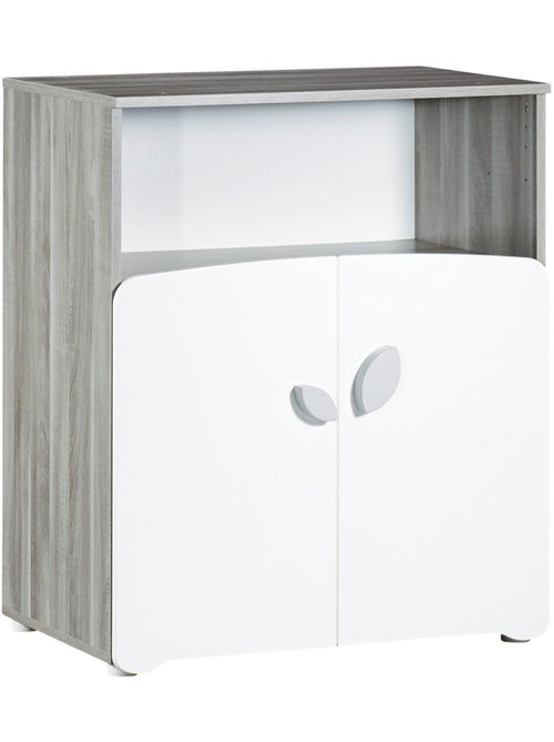 Cambiador de madera gris 2 puertas - BABYPRICE - Kiabi